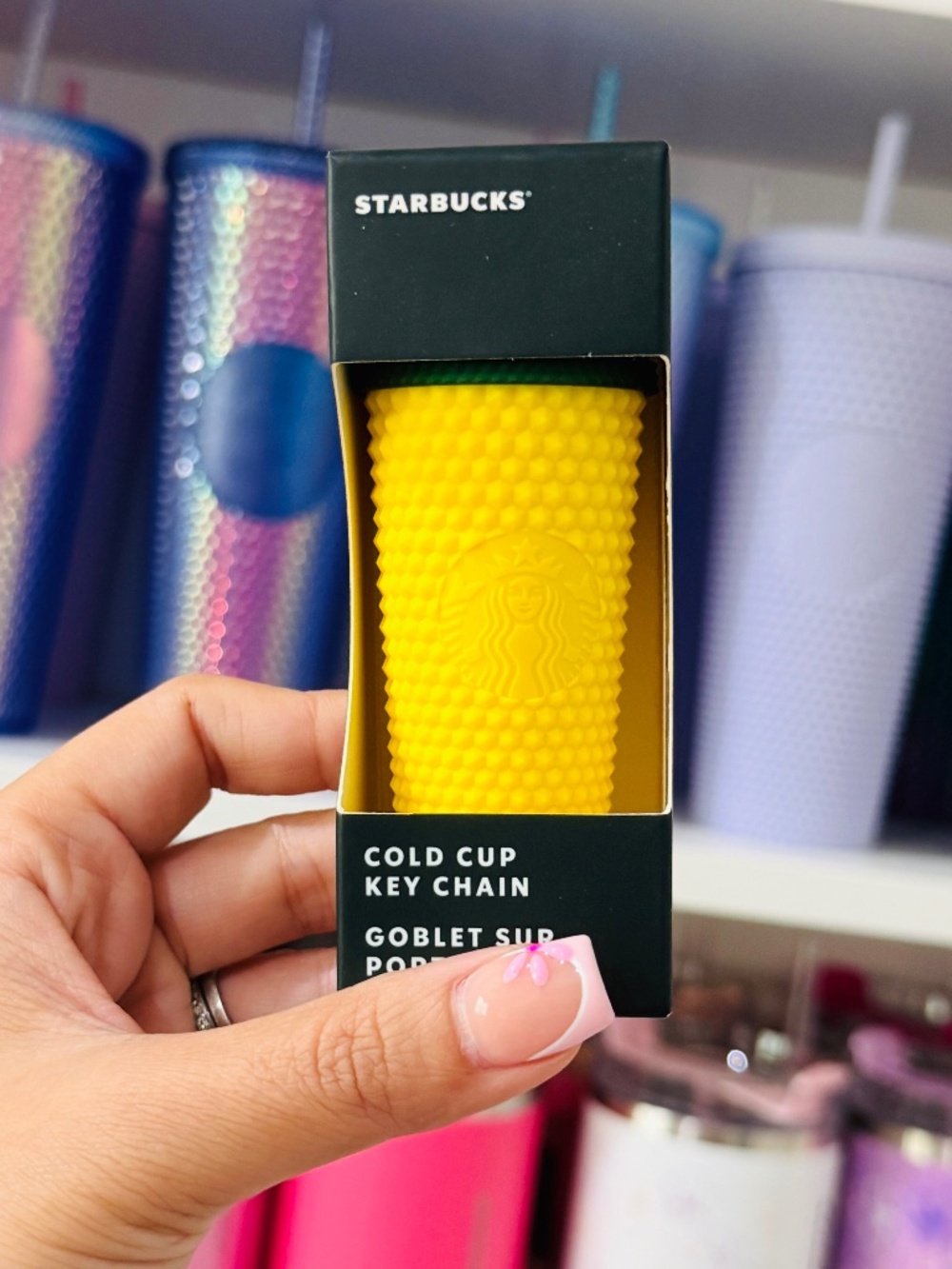 Pineapple Studded Starbucks Keychain
